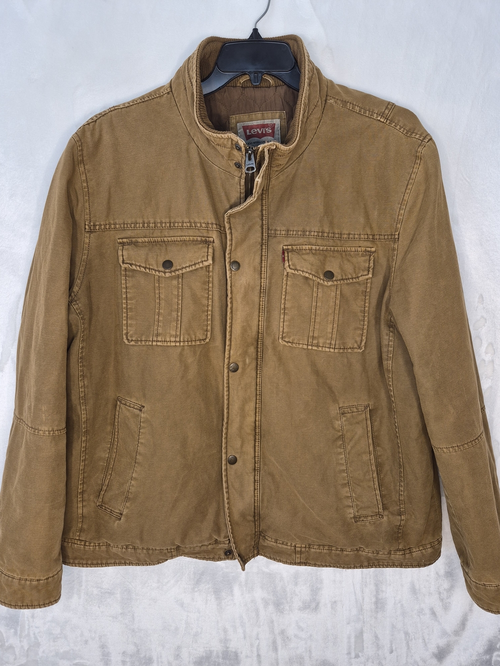Levi's Quilted Lined Canvas Utility Workwear Field Jacket Tan Mens XXL - Picture 1 of 10